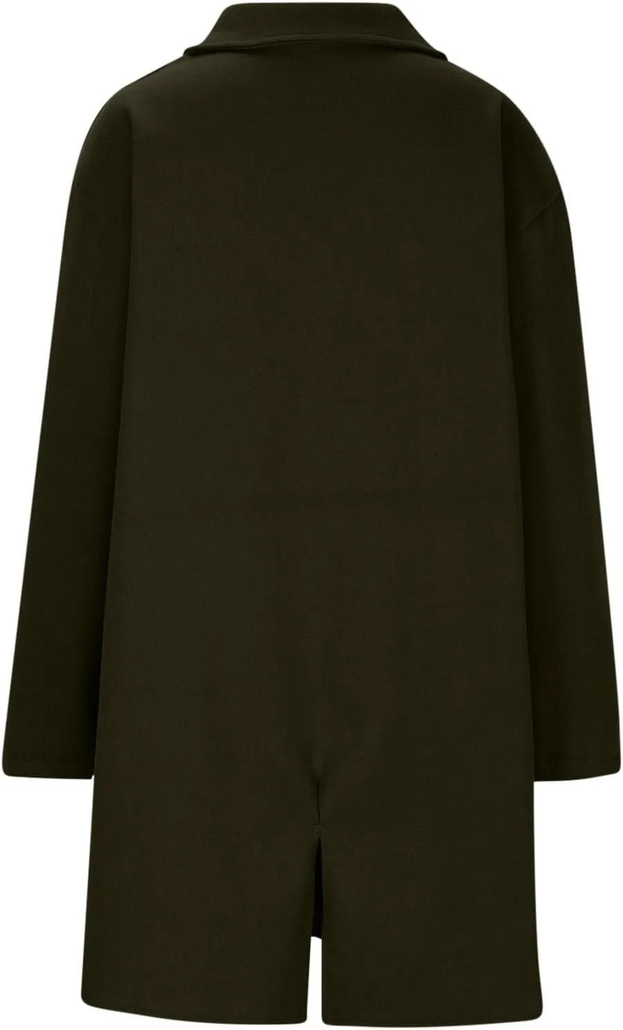 Trench Coat Women Mid Length Wool Coat Button Down Open Front Cardigan Elegant Coat Lapel Peacoat Fall Winter Jacket