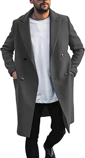 Trench Coats for Mens 2023 Fall Winter Hooded Jackets ies Windbreaker Coats 2023 Trench Coats Windbreaker Parka Coat