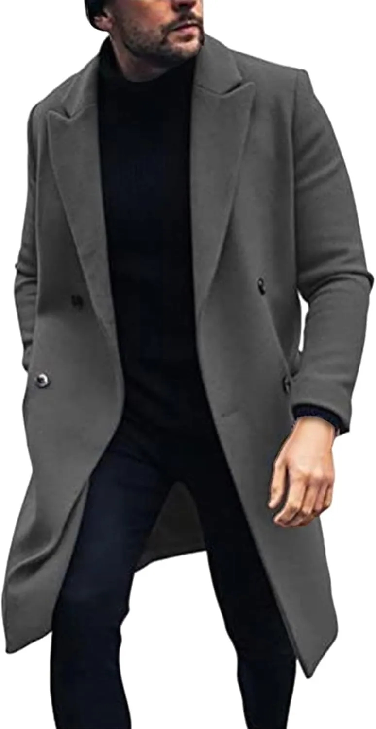 Trench Coats for Mens 2023 Fall Winter Hooded Jackets ies Windbreaker Coats 2023 Trench Coats Windbreaker Parka Coat