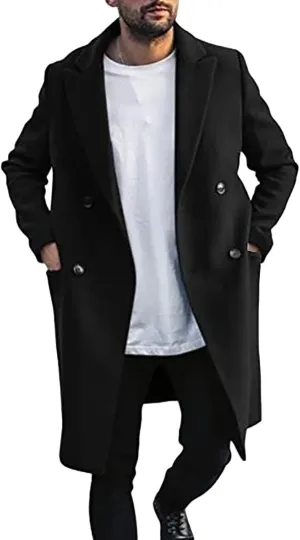 Trench Coats for Mens 2023 Fall Winter Hooded Jackets ies Windbreaker Coats 2023 Trench Coats Windbreaker Parka Coat