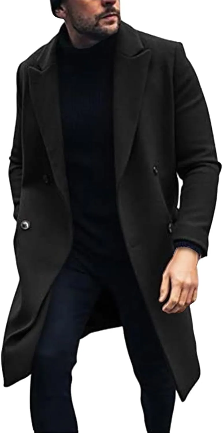 Trench Coats for Mens 2023 Fall Winter Hooded Jackets ies Windbreaker Coats 2023 Trench Coats Windbreaker Parka Coat