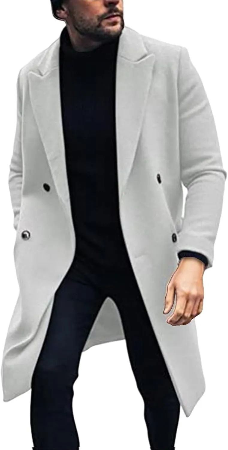 Trench Coats for Mens 2023 Fall Winter Hooded Jackets ies Windbreaker Coats 2023 Trench Coats Windbreaker Parka Coat