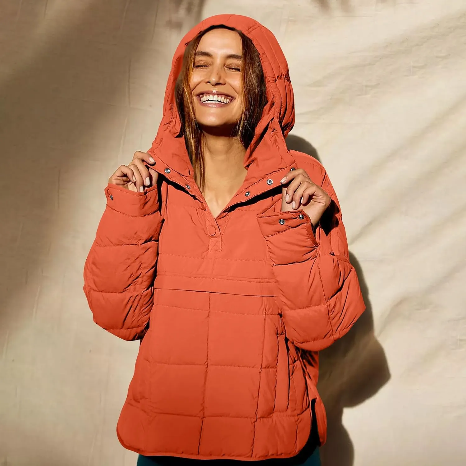 UOFOCO Women's Down Jackets Parkas Oversize Packable Quilted Pullover Puffer Jacket for Women Fall Winter Outfits Coat 2024