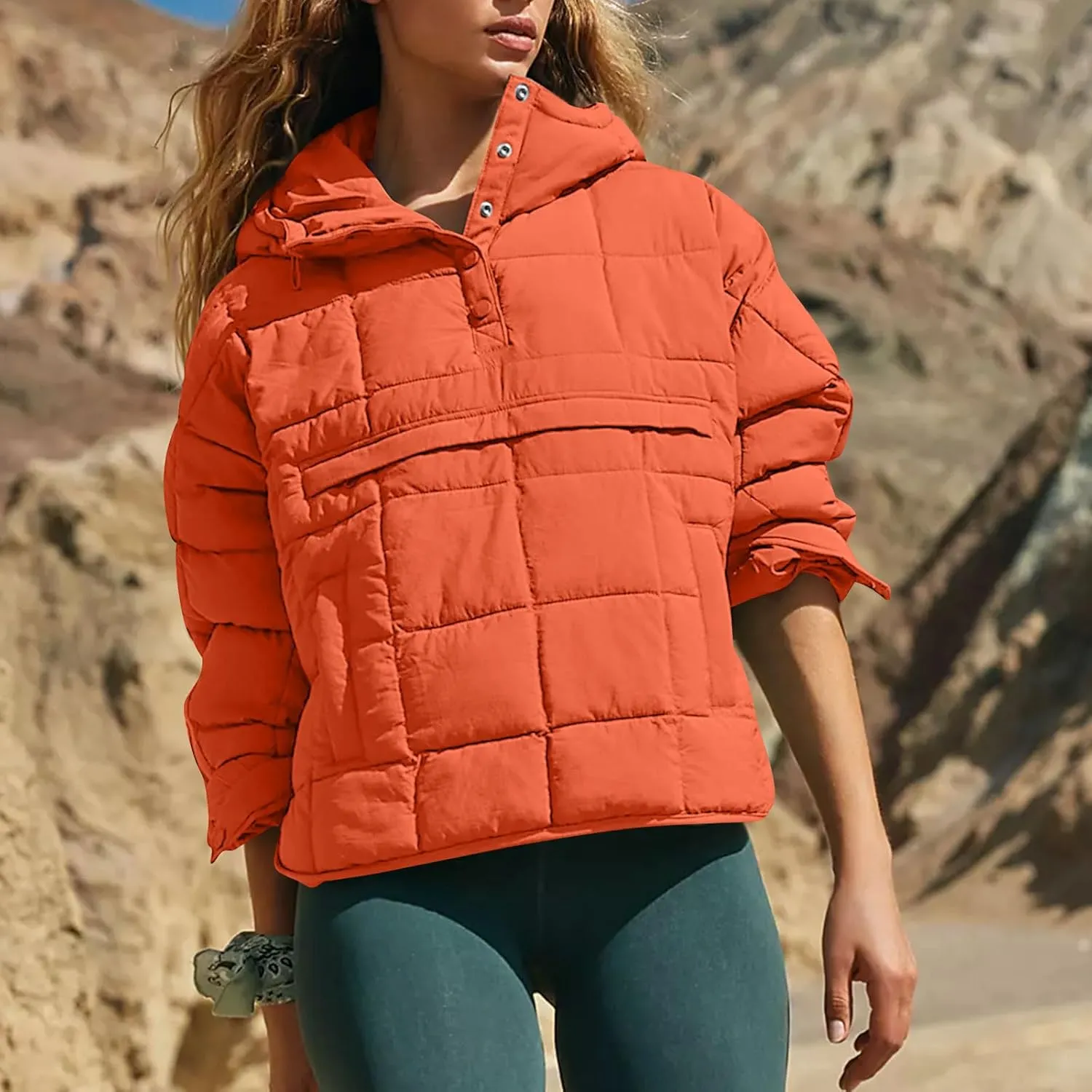 UOFOCO Women's Down Jackets Parkas Oversize Packable Quilted Pullover Puffer Jacket for Women Fall Winter Outfits Coat 2024