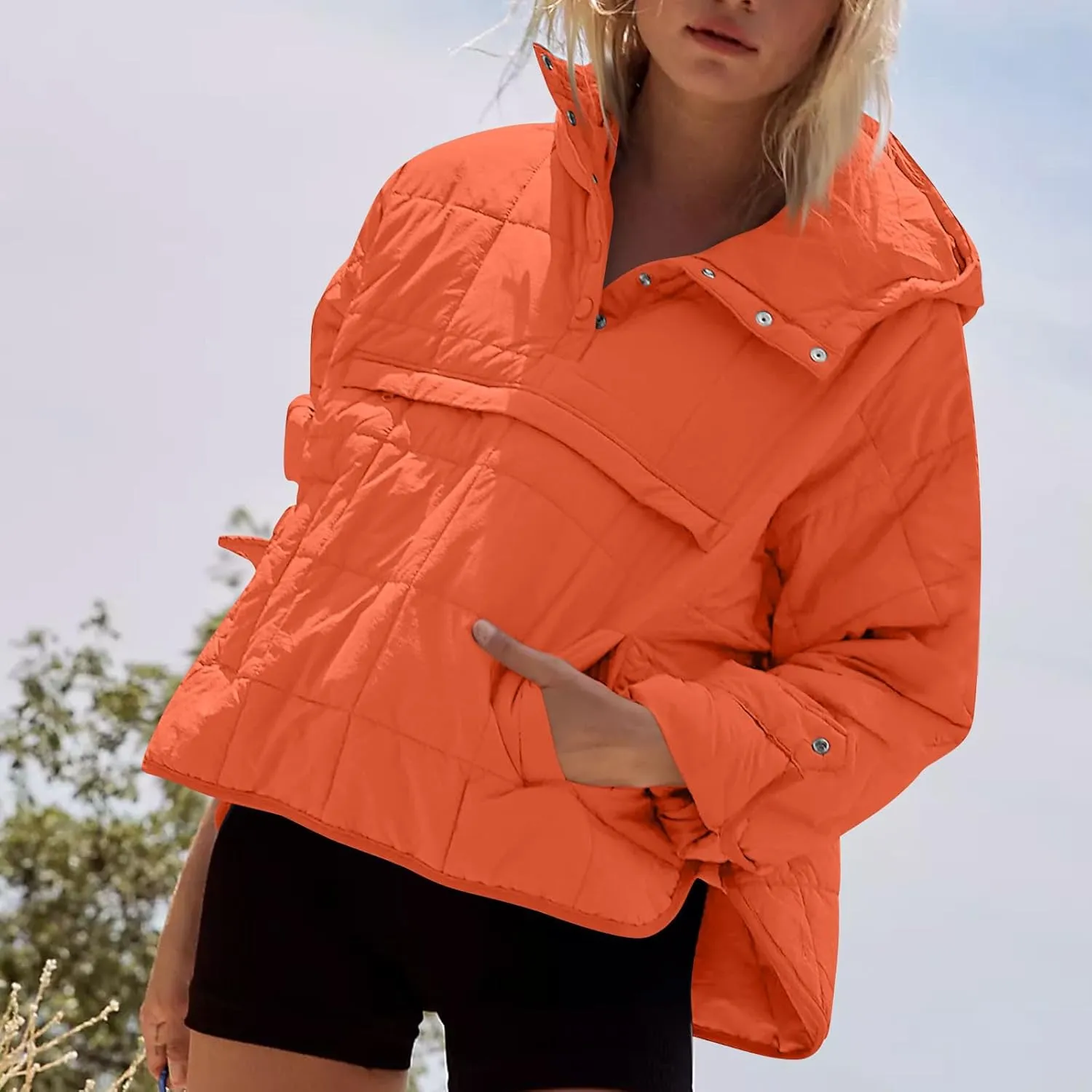 UOFOCO Women's Down Jackets Parkas Oversize Packable Quilted Pullover Puffer Jacket for Women Fall Winter Outfits Coat 2024