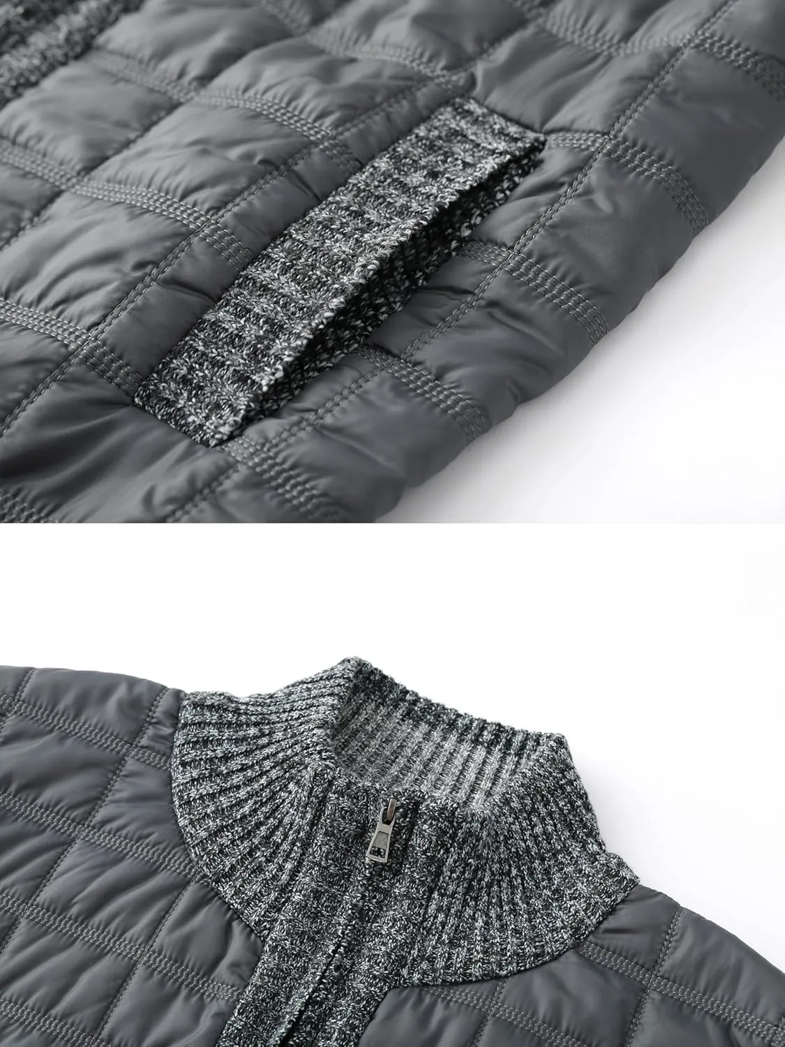 VtuAOL Men's Cardigan Sweaters Casual Full Zip Sweaters Knitted Cardigan with Pockets