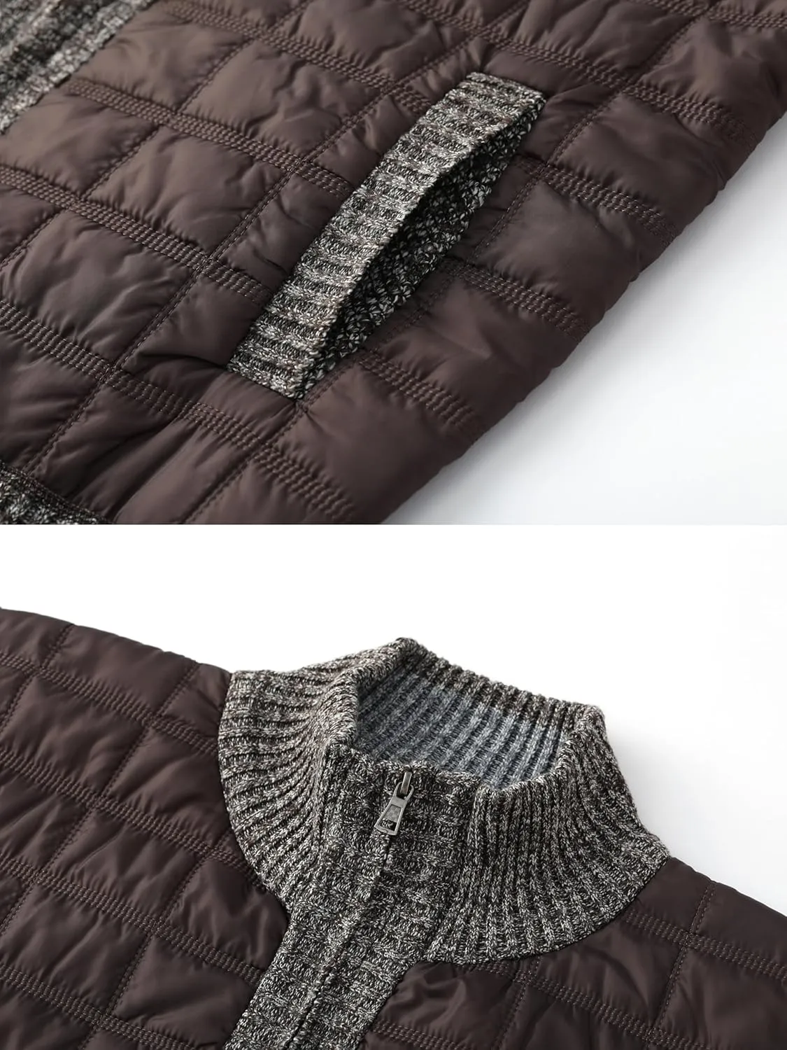 VtuAOL Men's Cardigan Sweaters Casual Full Zip Sweaters Knitted Cardigan with Pockets