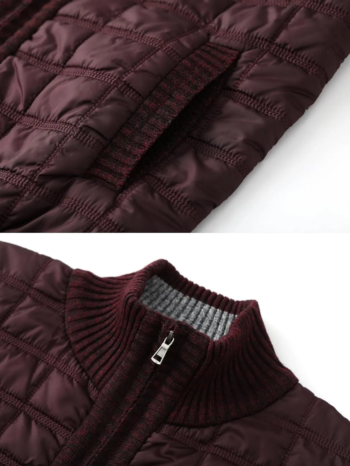VtuAOL Men's Cardigan Sweaters Casual Full Zip Sweaters Knitted Cardigan with Pockets