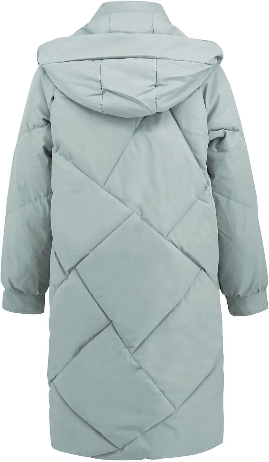 Winter Coats for Women 2024 Hooded Quilted Puffer Jackets Casual Warm Padded Coat Trendy Down Outerwear with Pockets