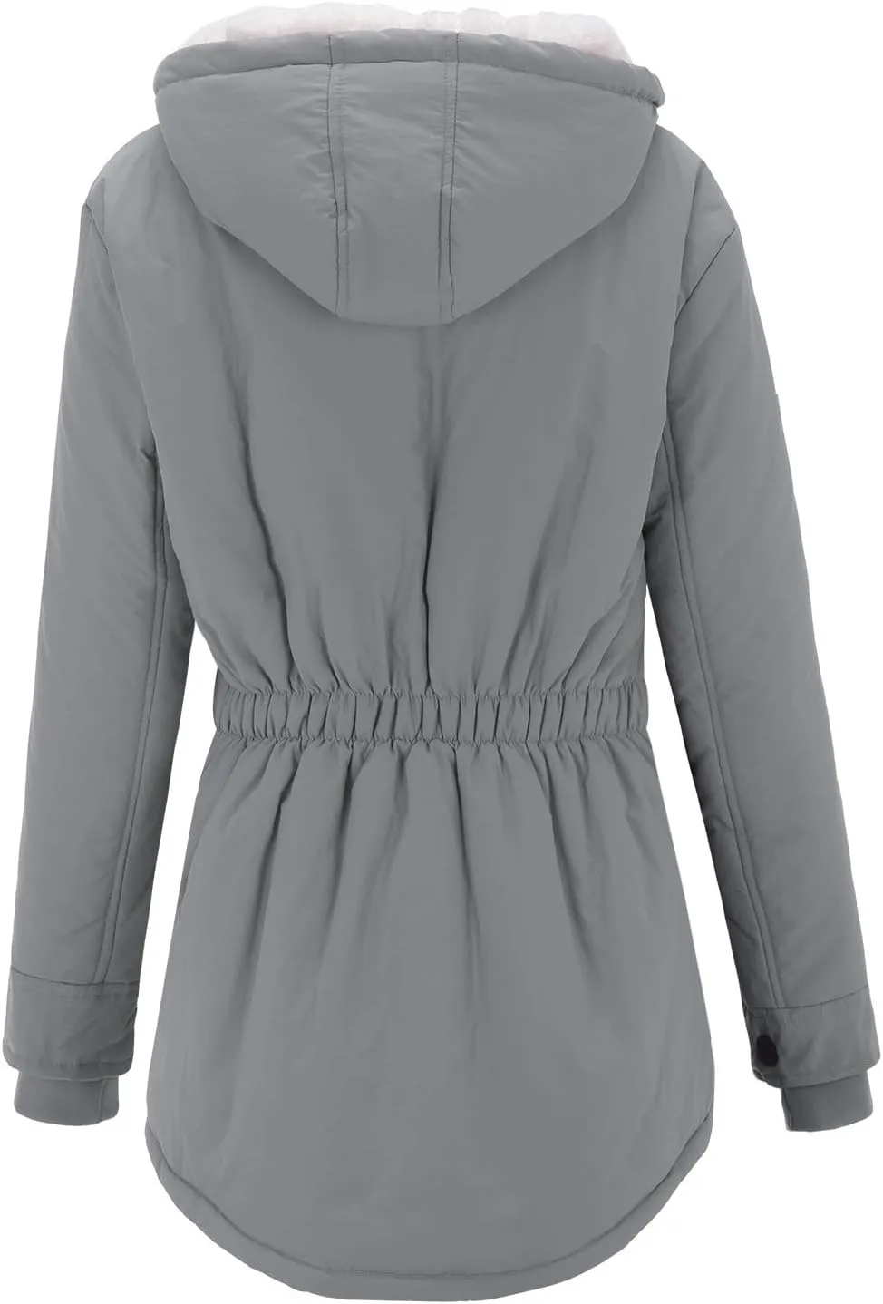 Winter Coats for Women 2024 Long Sleeve Button Down Outdoor Hooded Jacket Sherpa Lined Fuzzy Fleece Comfy Jackets