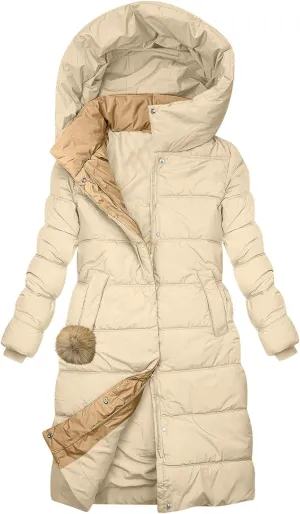 Winter Coats for Women Long Puffer Jackets Thicken Parka Warm Quilted Jacket Padded Coat Outwear with Removable Hood