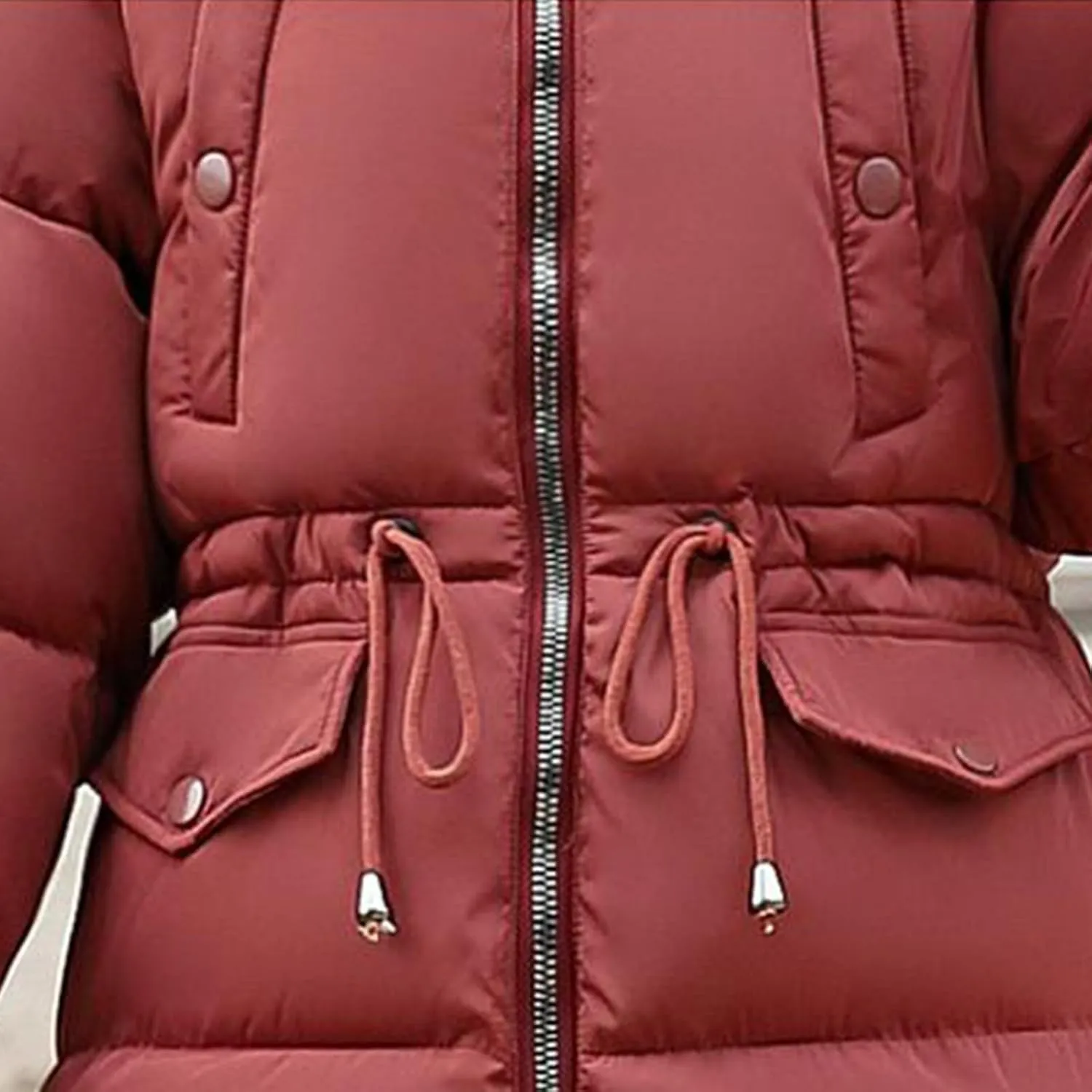 Winter Coats for Women Winter Thicken Warm Parka Coats Windproof Long Thicken Puffer Jacket Coats with Faux Fur Hood
