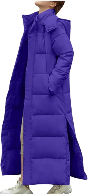 Winter Coats for Women Winter Thicken Warm Parka Coats Windproof Long Thicken Puffer Jacket Coats with Faux Fur Hood