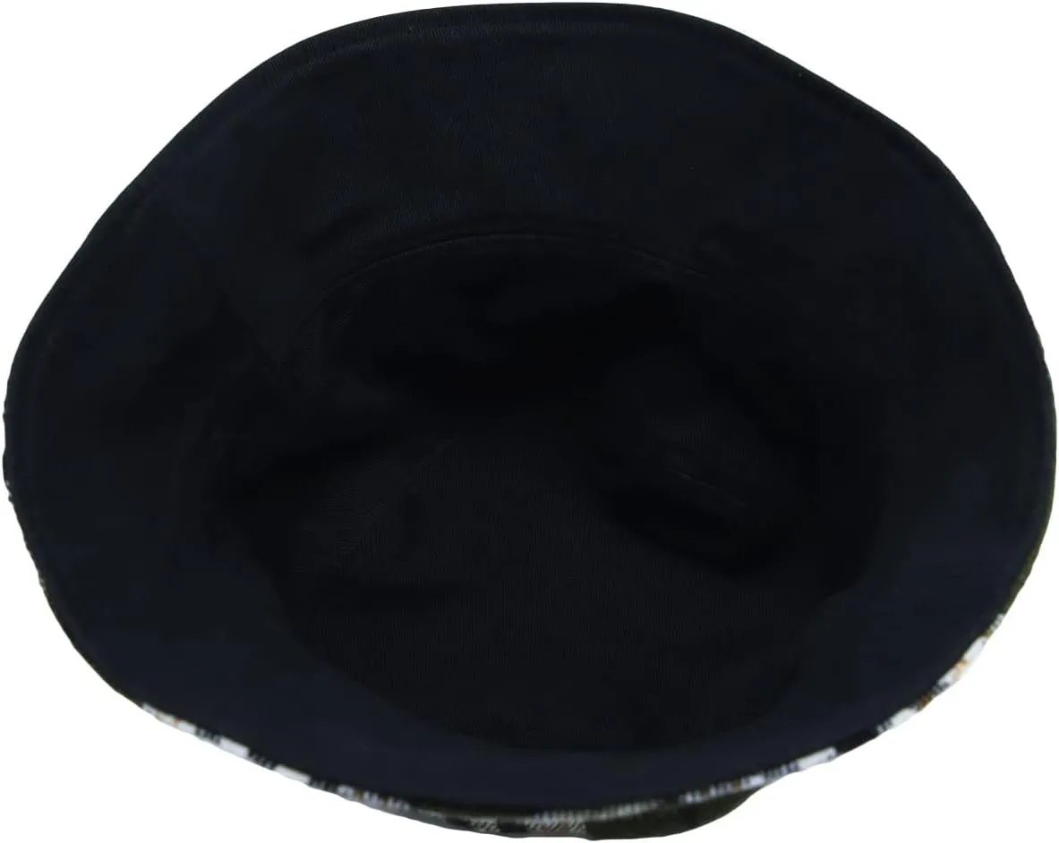 WITHMOONS Cotton Plaid Bucket Hat Reversible Winter Check Cap HMB1380
