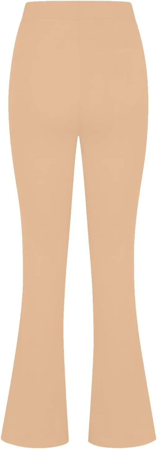 Women Dressy Flared Pants Slim Fit Work Slacks Solid High Rise Bootcut Trousers Business Office Casual Work Pant