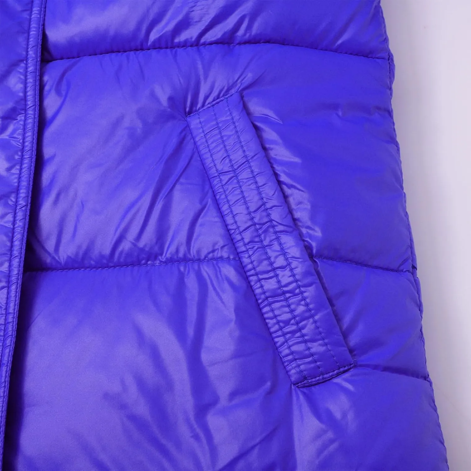 Women Puffer Jacket Cotton Clothes Solid Color Length Loose Jacket Hooded Windproof Comfortable Warm Down Cotton
