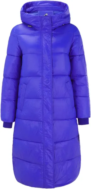 Women Puffer Jacket Cotton Clothes Solid Color Length Loose Jacket Hooded Windproof Comfortable Warm Down Cotton