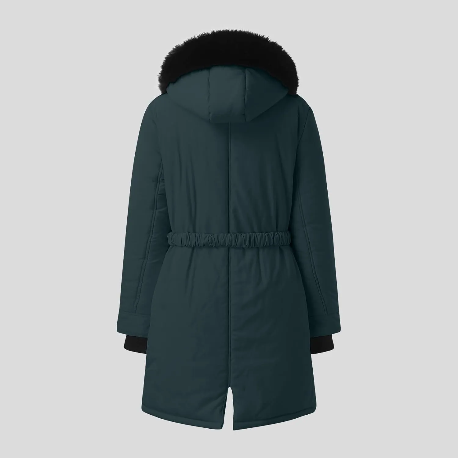 Women Thicken Quilted Coats 2024 Winter Warm Fleece Jackets Loose Fit Long Sleeve Overcoat with Pocket Daily Outwear