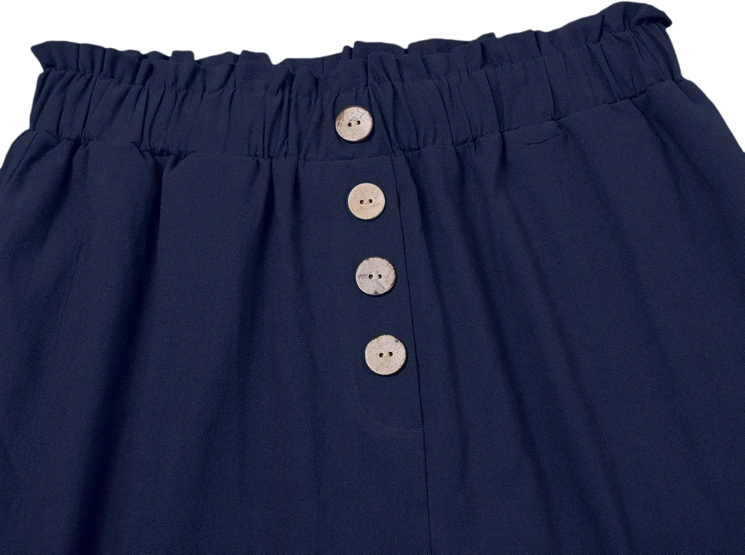 Womens Casual Pants Cotton Linen High Waisted Work Paper Bag Comfy Work Slim Office Dressy Tapered Pants
