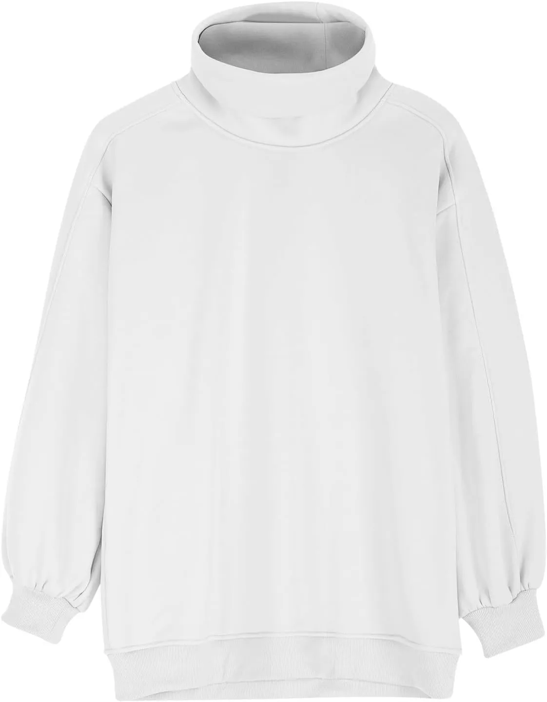 Women's Long Sleeve Cowl Neck Sweatshirt Oversized Pullover Casual Loose Sweatshirts Plus Size Soft Tunic Tops