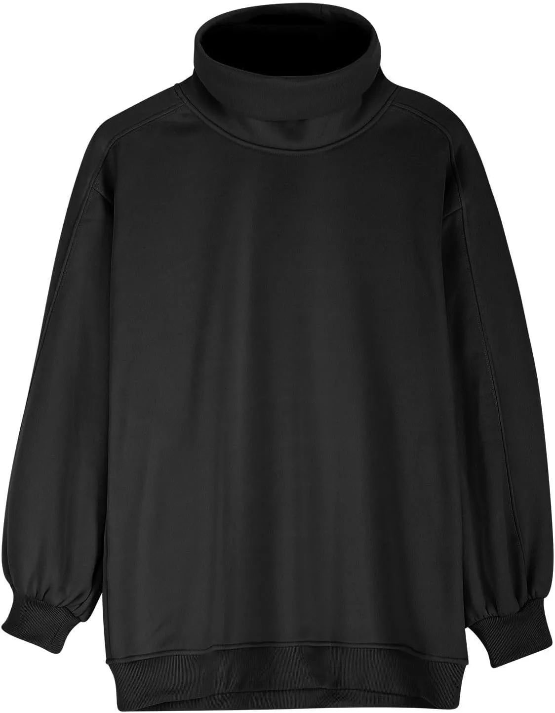 Women's Long Sleeve Cowl Neck Sweatshirt Oversized Pullover Casual Loose Sweatshirts Plus Size Soft Tunic Tops