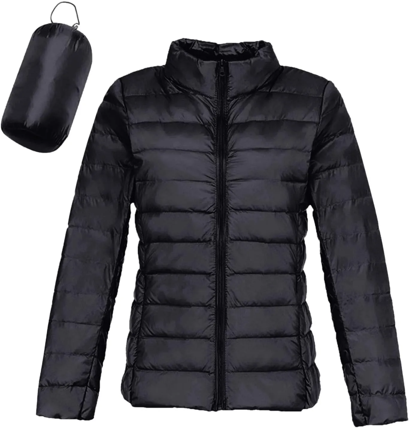 Women's Packable Ultra Light Weight Short Down Jacket Packable Full-Zip Short Puffer Jacket