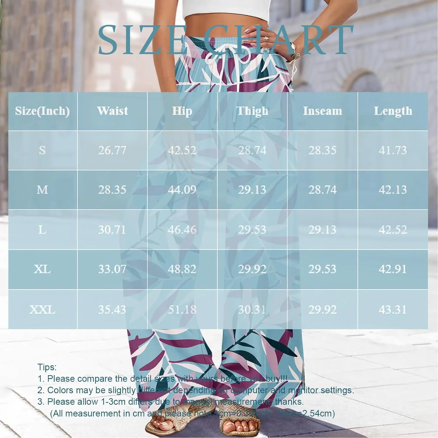 Womens Pants Wide Leg High Waistd Beach 2025 Pants Side Split Drawstring Elastic Waist Floral Print Pockets Trousers