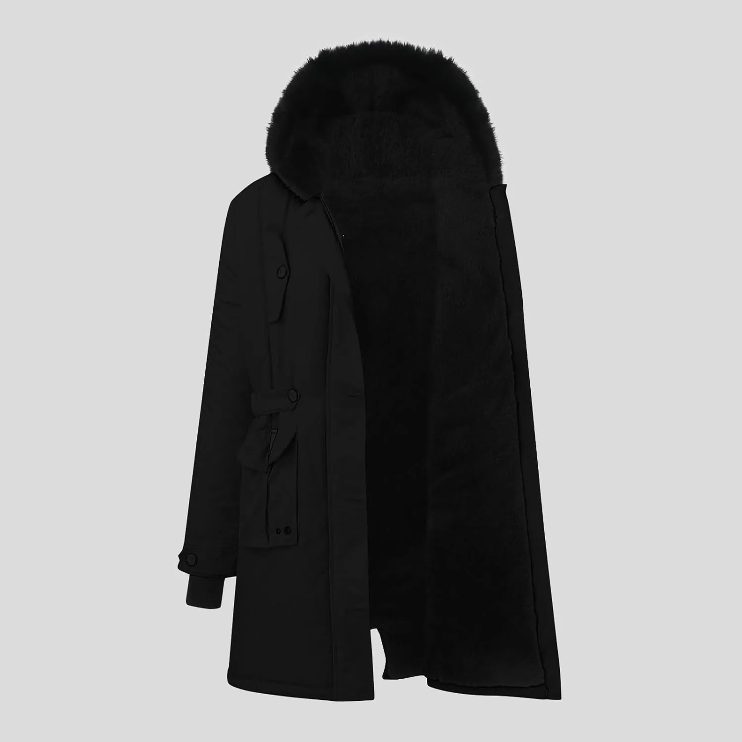 Womens Puffer Parka Jacket Coat Lapel Collar Long Sleeve Jacket Vintage Thicken Coat Jacket Womens Lightweight Down