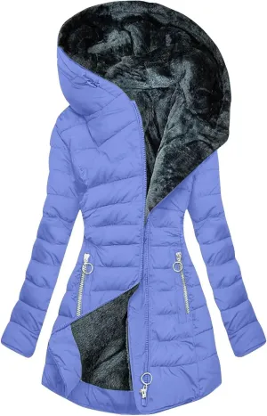 Womens Puffer Parka Jacket Coat Lapel Collar Long Sleeve Jacket Vintage Thicken Coat Jacket Womens Lightweight Down