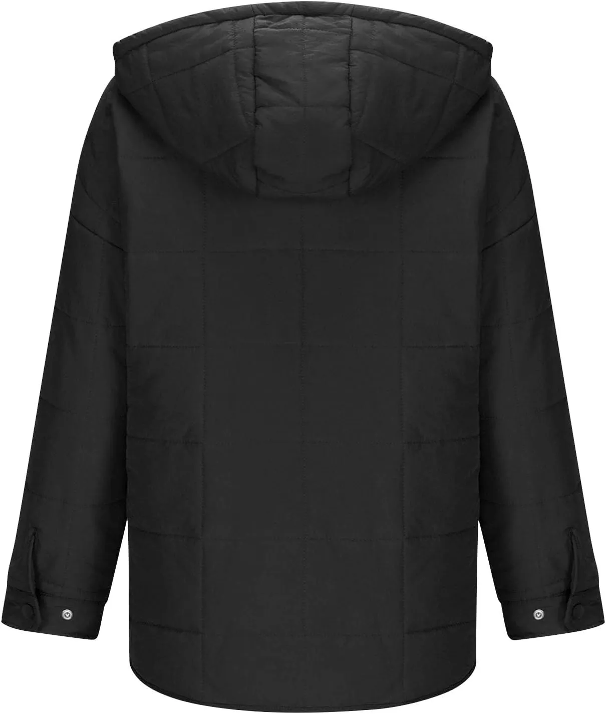Women's Quilted Pullover Puffer Jacket Oversized Long Hooded Coats Winter Warm Lightweight Outwear with Pocket