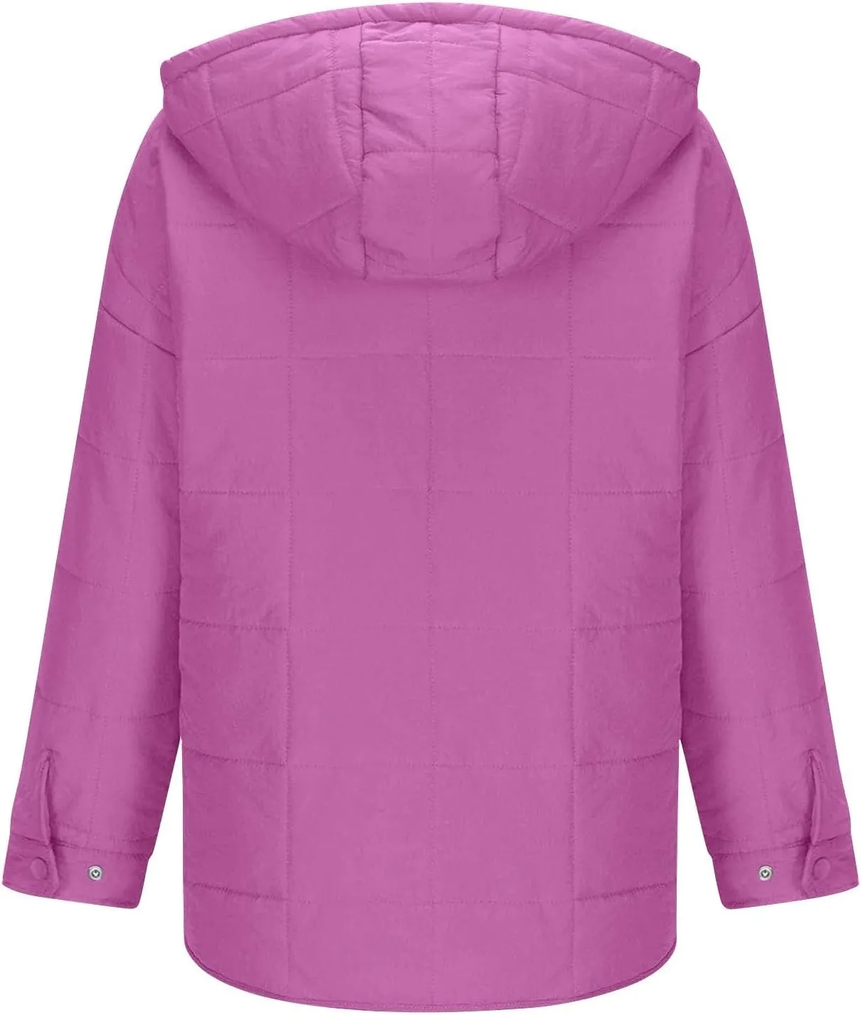 Women's Quilted Pullover Puffer Jacket Oversized Long Hooded Coats Winter Warm Lightweight Outwear with Pocket