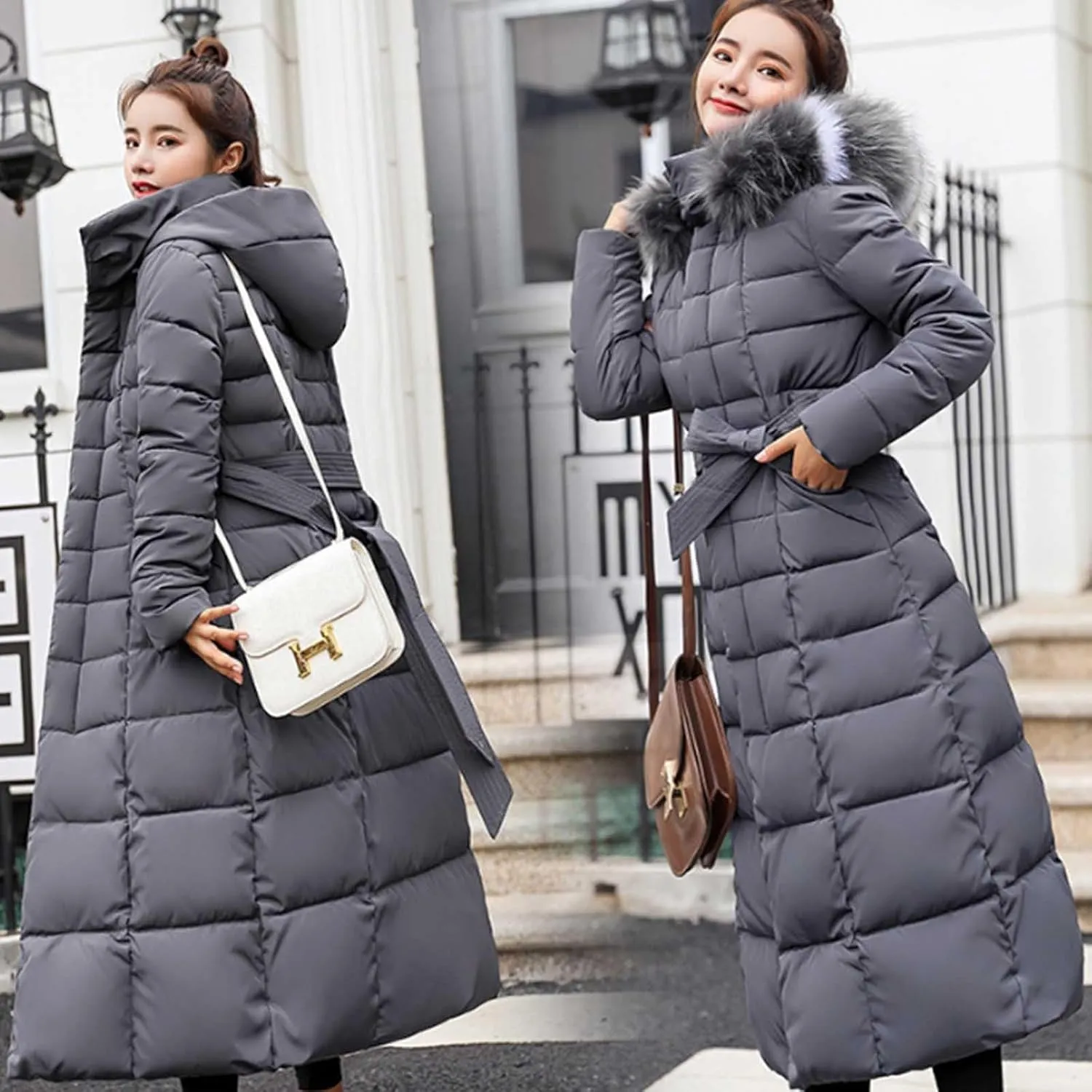 Women's Winter Coats Long Puffer Coats Down Hooded Jackets Thicken Warm Quilted Jacket Cotton Padded Coats Outerwear
