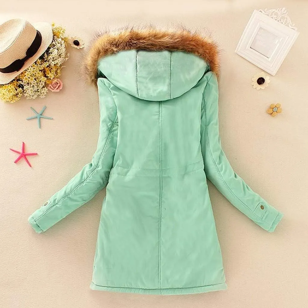 Women's Winter Coats Warm Parka Jacket Puffer Quilted Thicken Hooded Heavyweight Outerwear Warm with Pockets 2024