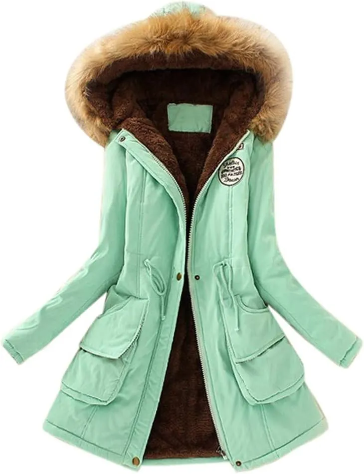 Women's Winter Coats Warm Parka Jacket Puffer Quilted Thicken Hooded Heavyweight Outerwear Warm with Pockets 2024
