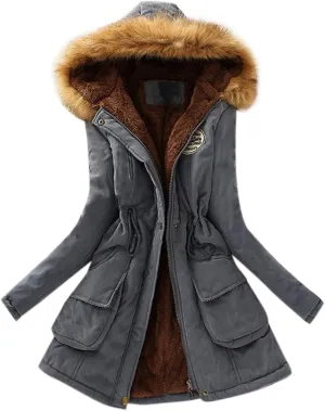 Women's Winter Coats Warm Parka Jacket Puffer Quilted Thicken Hooded Heavyweight Outerwear Warm with Pockets 2024