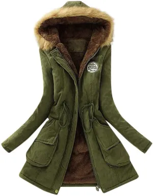 Women's Winter Coats Warm Parka Jacket Puffer Quilted Thicken Hooded Heavyweight Outerwear Warm with Pockets 2024