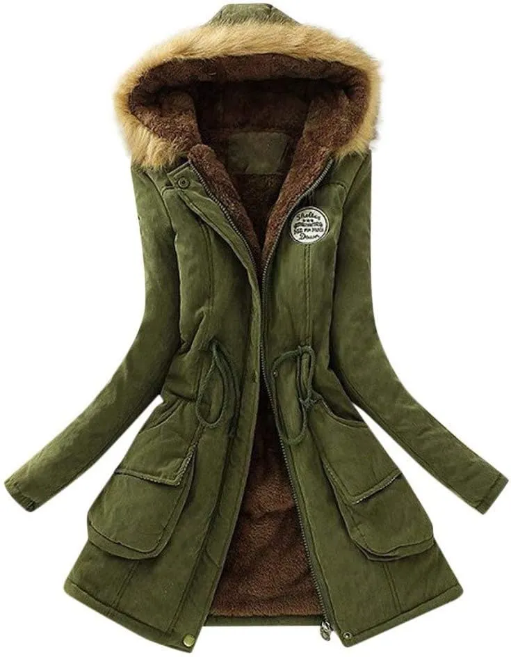 Women's Winter Coats Warm Parka Jacket Puffer Quilted Thicken Hooded Heavyweight Outerwear Warm with Pockets 2024