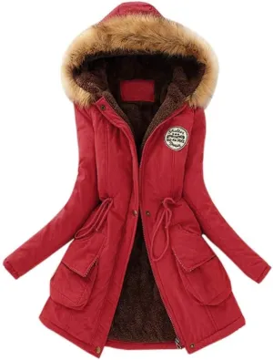 Women's Winter Coats Warm Parka Jacket Puffer Quilted Thicken Hooded Heavyweight Outerwear Warm with Pockets 2024