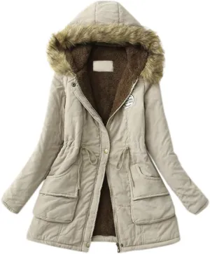 Women's Winter Coats Warm Parka Jacket Puffer Quilted Thicken Hooded Heavyweight Outerwear Warm with Pockets 2024