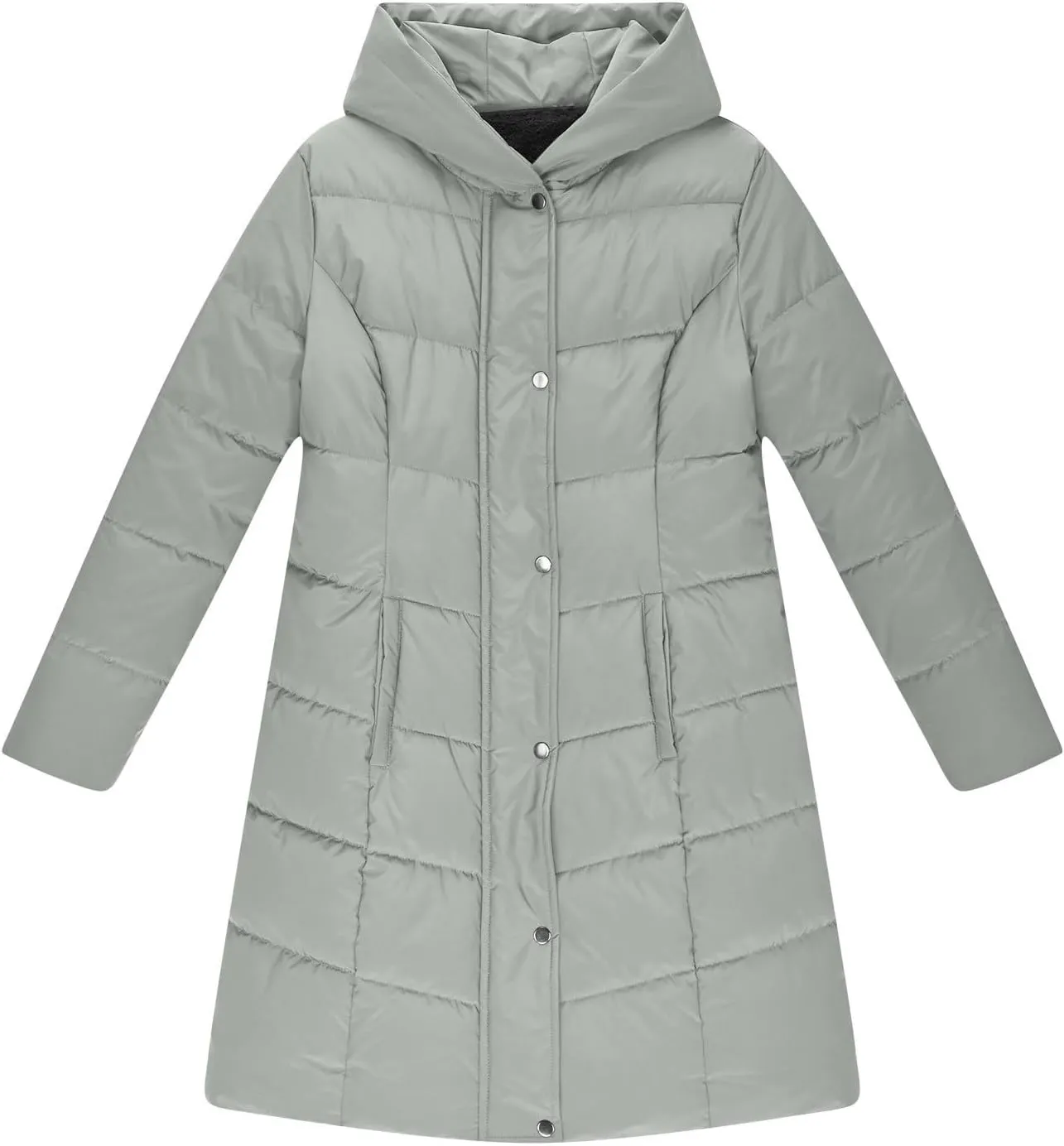 Women's Winter Jacket Plus Size Sherpa Fleece Lined Down Jacket Heavyweight Warm Parka Thicken Puffer Coat with Hood