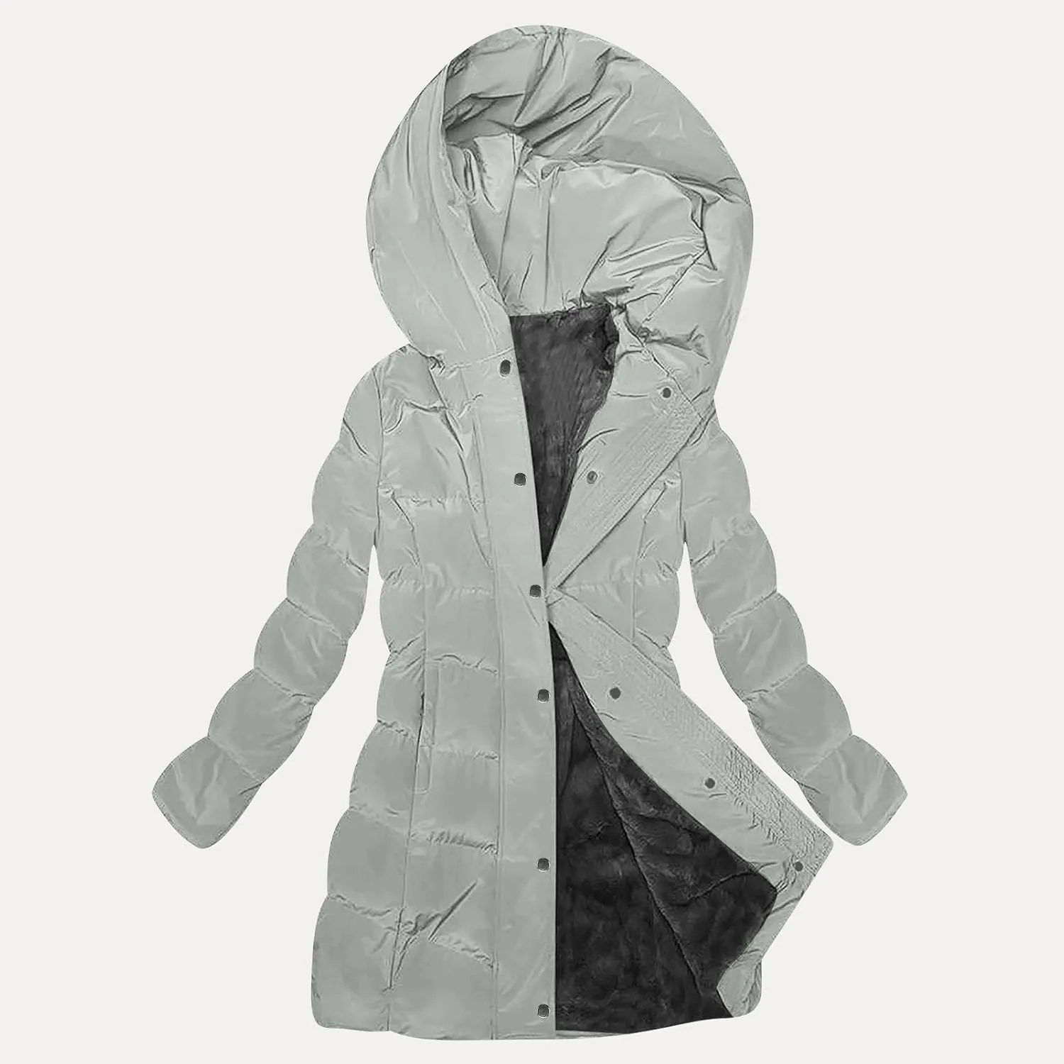 Women's Winter Jacket Plus Size Sherpa Fleece Lined Down Jacket Heavyweight Warm Parka Thicken Puffer Coat with Hood
