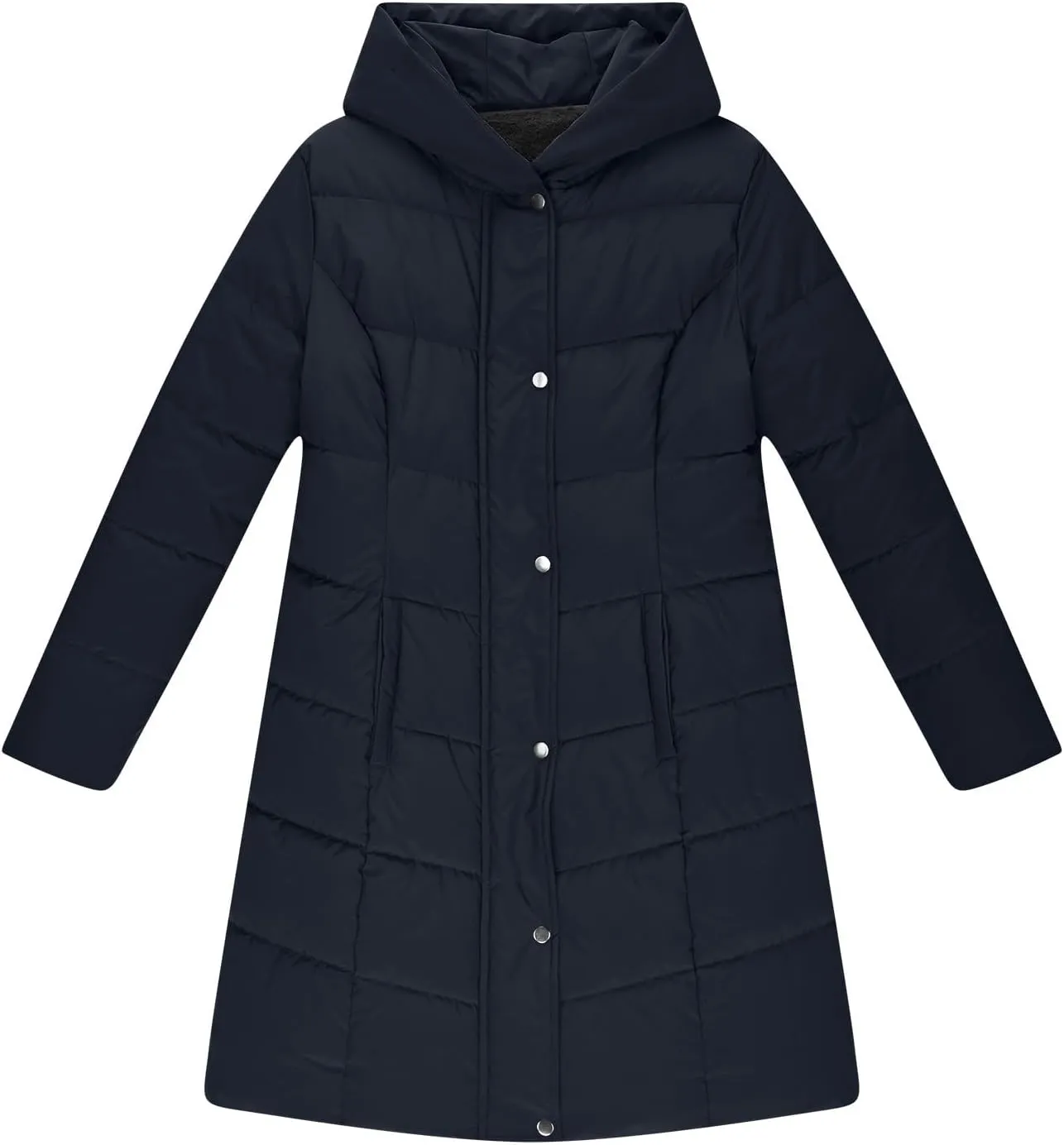 Women's Winter Jacket Plus Size Sherpa Fleece Lined Down Jacket Heavyweight Warm Parka Thicken Puffer Coat with Hood