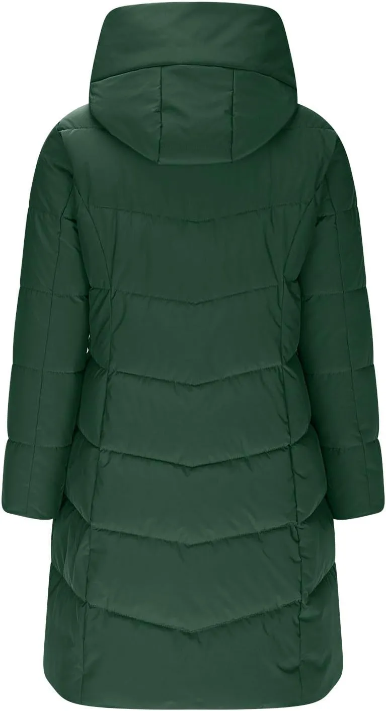 Women's Winter Jacket Plus Size Sherpa Fleece Lined Down Jacket Heavyweight Warm Parka Thicken Puffer Coat with Hood
