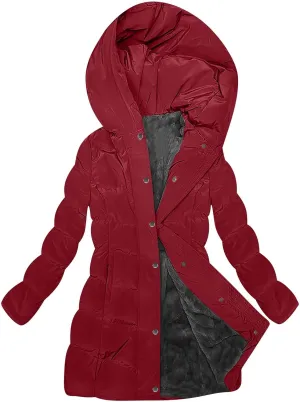 Women's Winter Jacket Plus Size Sherpa Fleece Lined Down Jacket Heavyweight Warm Parka Thicken Puffer Coat with Hood