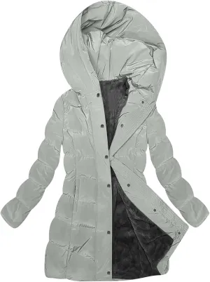 Women's Winter Jacket Plus Size Sherpa Fleece Lined Down Jacket Heavyweight Warm Parka Thicken Puffer Coat with Hood