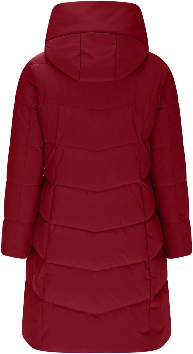 Women's Winter Jacket Plus Size Sherpa Fleece Lined Down Jacket Heavyweight Warm Parka Thicken Puffer Coat with Hood