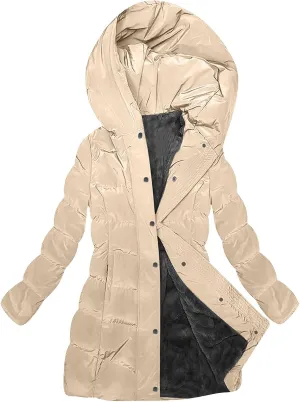 Women's Winter Jacket Plus Size Sherpa Fleece Lined Down Jacket Heavyweight Warm Parka Thicken Puffer Coat with Hood