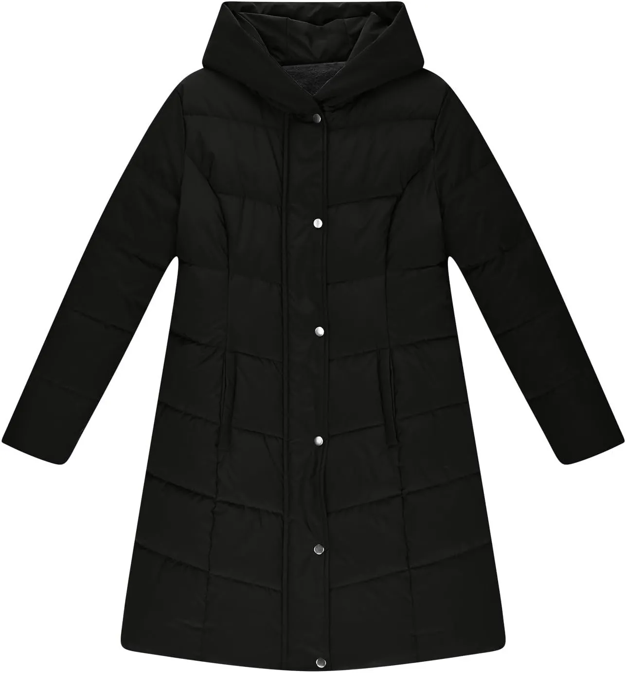 Women's Winter Jacket Plus Size Sherpa Fleece Lined Down Jacket Heavyweight Warm Parka Thicken Puffer Coat with Hood