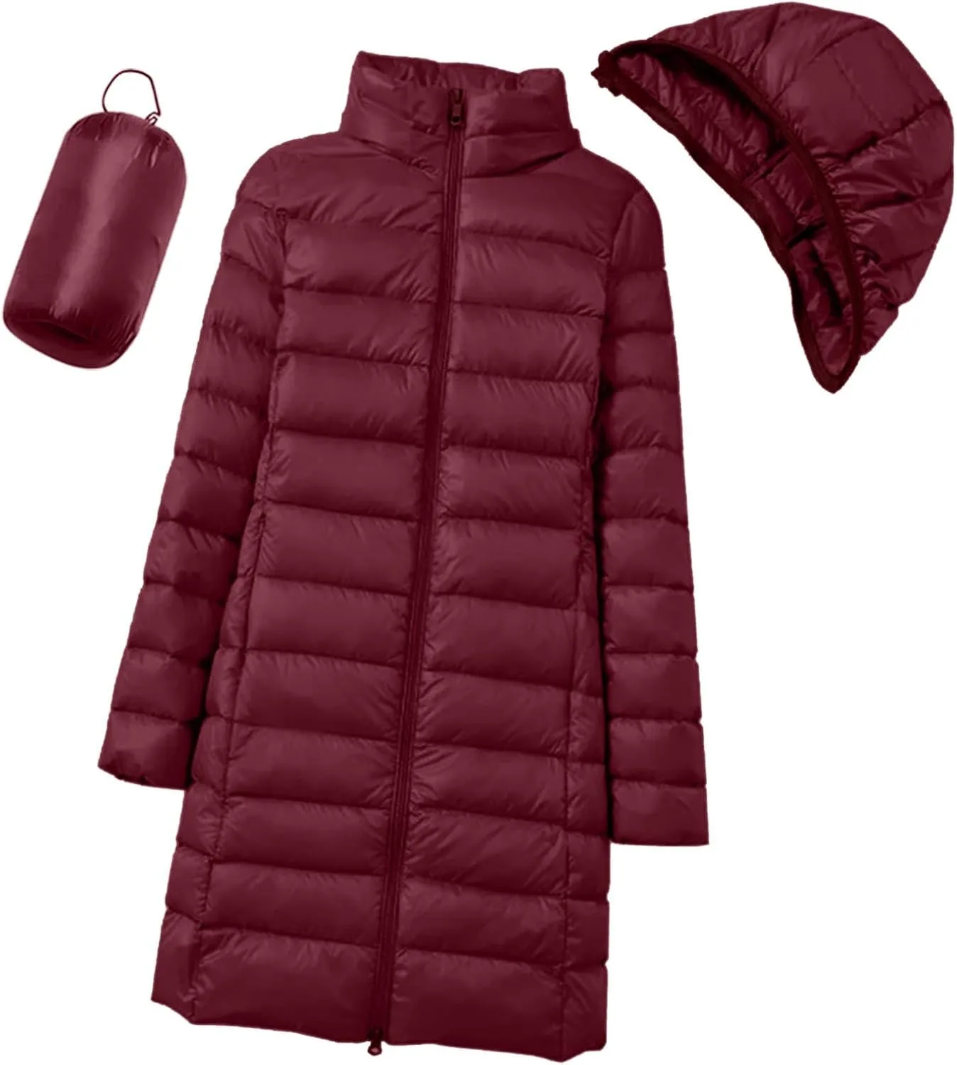 Womens Winter Long Puffer Jacket Lightweight Warm Packable Down Coat Casual Sport Quilted Outwear 2024 Outing Outfits