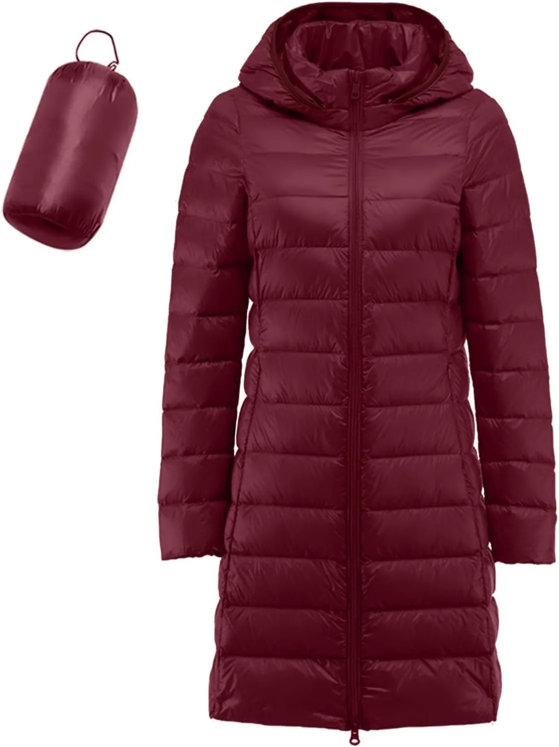 Womens Winter Long Puffer Jacket Lightweight Warm Packable Down Coat Casual Sport Quilted Outwear 2024 Outing Outfits
